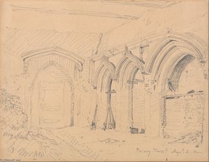 Interior Of The Ruins Of Yarmouth Priory — John Sell Cotman