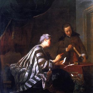 Woman Sealing A Letter — Jean-baptiste-siméon Chardin