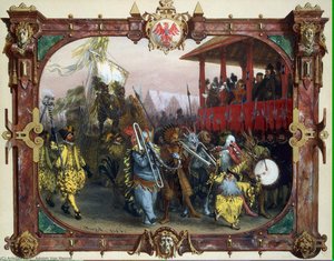Festive Procession And Tournament In Berlin In 1592 Under The Leadership Of Johann Georg Of Branderburg — Adolph Von Menzel
