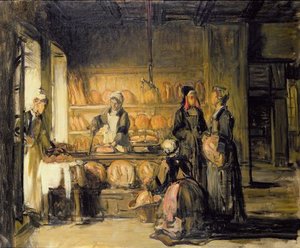 Interior Of A Breton Boulangerie — Claude Joseph Bail
