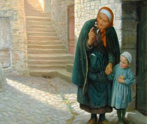 Old Neighbour Gone Bye — Arthur Hughes