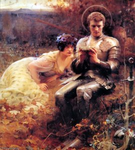 Percival With The Grail Cup — Arthur Hacker