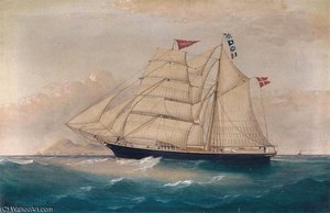 The Brigantine Birgitte Inward Bound For Liverpool Off Hollyhead — William H Yorke