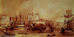 View Of The Tower Of London — William Samuel Parrott