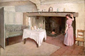 Interior View Of Unidentified Cottage In East Surrey — Ernest C Christie
