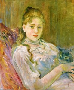 Girl With Cat — Berthe Morisot, Impressionism