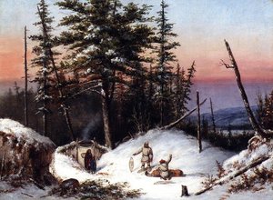 Trappers On The Frontier — Cornelius David Krieghoff, Realism