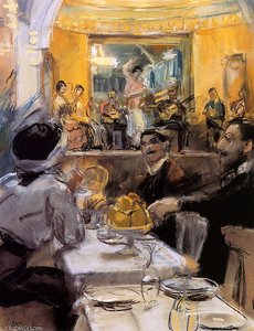 Cafe Chantant Group La Feria Sun — Isaac Lazarus Israels