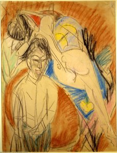 Man And Naked Woman — Ernst Ludwig Kirchner