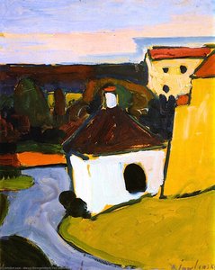 White Chapel In Murnau — Alexej Von Jawlensky, Expressionism