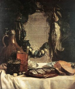 Still-life In Praise Of The Pickled Herring — Joseph De Bray