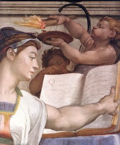 The Erythraean Sibyl (detail) — Michelangelo Buonarroti, High Renaissance