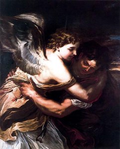 Giaccobe Struggle And The Angel — Luca Giordano