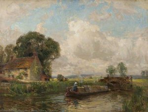 Canal In A Landscape — Henry Mitton Wilson