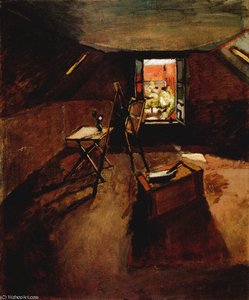 L'atelier Sous Les Toits Huile Sur Toile - (55) — Henri Matisse