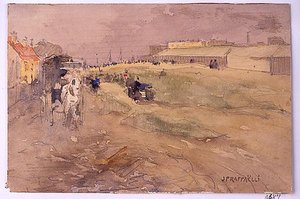 Suburban Landscape (scene With Horse And Carriage) — Jean-françois Raffaelli