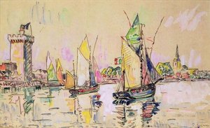 Sailing Boats At Les Sables-d'olonne — Paul Signac, Pointillism