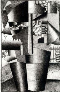 Cubism. Portrait Of A Builder — Kazimir Malevich, Cubism