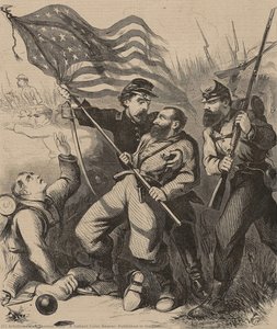 A Gallant Color Bearer, Published In Harper — Thomas Nast