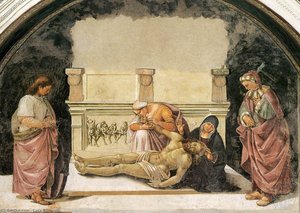 Lamentation Over The Dead Christ With Sts Faustinus And Parentius — Luca Signorelli