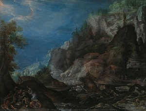 Mountainous Landscape, Frederik Van Valckenborch, 1605 — Frederik Van Valckenborch