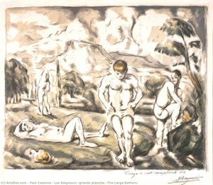 Les Baigneurs (grande Planche) [the Large Bathers] — Paul Cézanne