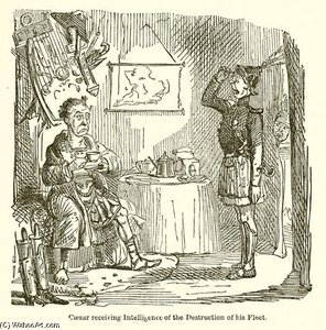 Caesar Receiving Intelligence Of The Destruction — John Leech