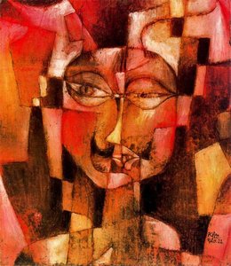German Head With Mustache — Paul Klee