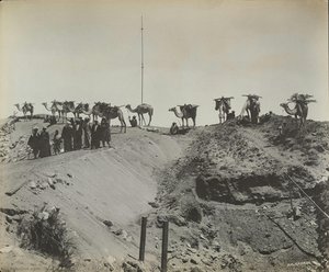 Aswan Dam Under Construction: Camels At Navigation Channel — Marie-georges-jean Méliès