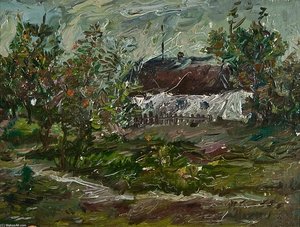 Landscape With A House — David Davidovich Burliuk