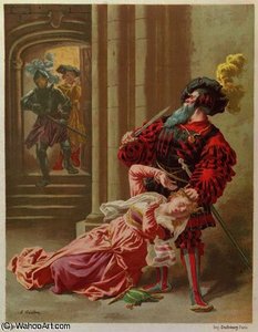 Bluebeard Attempting To Kill His Last Wife — Frederic Theodore Lix