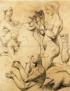 Sketch For The Turkish Bath 1 — Jean-auguste-dominique Ingres