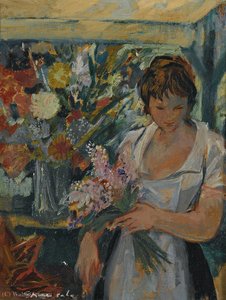 Woman With Bouquet — Emilio Grau Sala