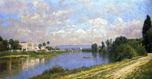 The Seine At La Garenne Saint-denis — Stanislas Lépine