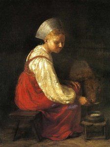 Girl With Culf — Alexei Venetsianov