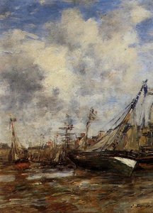 Trouville, Low Tide — Eugène Louis Boudin