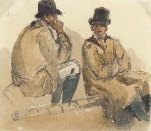 Two Rustic Figures — Peter De Wint, Contemporary Realism