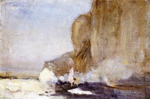 Figures On A Arocky Promontory, Dieppe — Charles Edward Conder