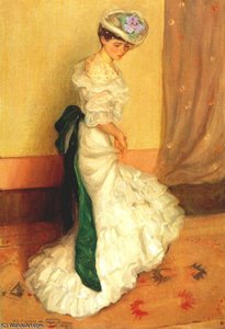 The Green Sash — Frederick Carl Frieseke, Impressionism
