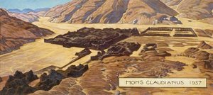 High And Distant View Of Ruins With Tablet Reading 'mons Claudianus 1937' — Myrtle Broome