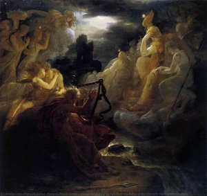 Ossian Awakening The Spirits On The Banks Of The Lora With The Sound Of His Harp — François Gérard (françois Pascal Simon), Romanticism