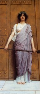 At The Gate Of The Temple — R.b.a John William Godward