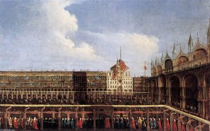 Feast Of Corpus Christi Procession, Piazza Di San Marco — Antonio Diziani