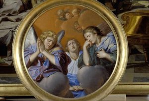 Trois Figures D'anges En Pleurs — Letellier Pierre