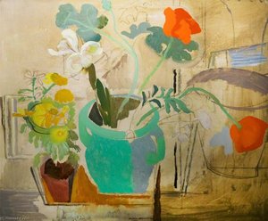 Poppies In A Green Bowl — Ivon Hitchens