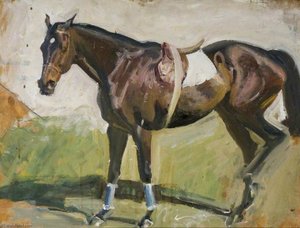 Study Of A Bay Racehorse — Sir Alfred James Munnings
