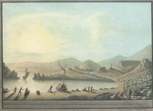 The Ancient Port And Ruins Of The Theatre At Cape Crio In The Bay Of Caramania — Luigi Mayer