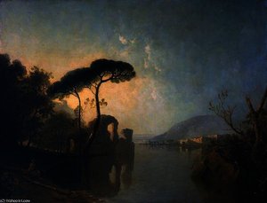 Lake, Ruin And Pine Trees — Richard Wilson