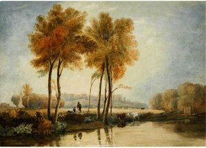 Boys And Cattle On The Banks Of The Thames, Windsor — David Cox