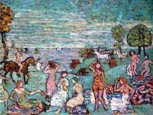 Picnic By The Sea — Maurice Brazil Prendergast, Post-impressionism
